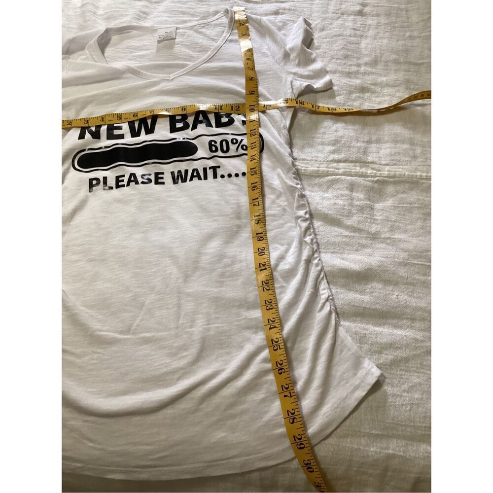 “ New Baby Please Wait “ Maternity Tee Shirt M - Picture 4 of 5